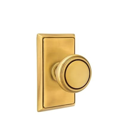Emtek Norwich Knob 2-3/8 in Backset Passage w/Rectangular Rose for 1-1/4 in to 2 in Door 8121NWUS7